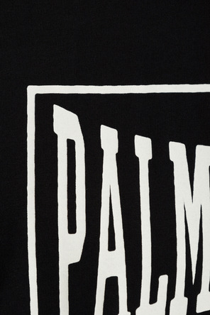 Palm Angels T-shirt de algodão com estampado com logótipo