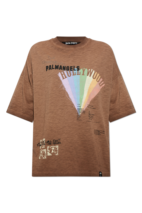 Cotton t-shirt with print od Palm Angels