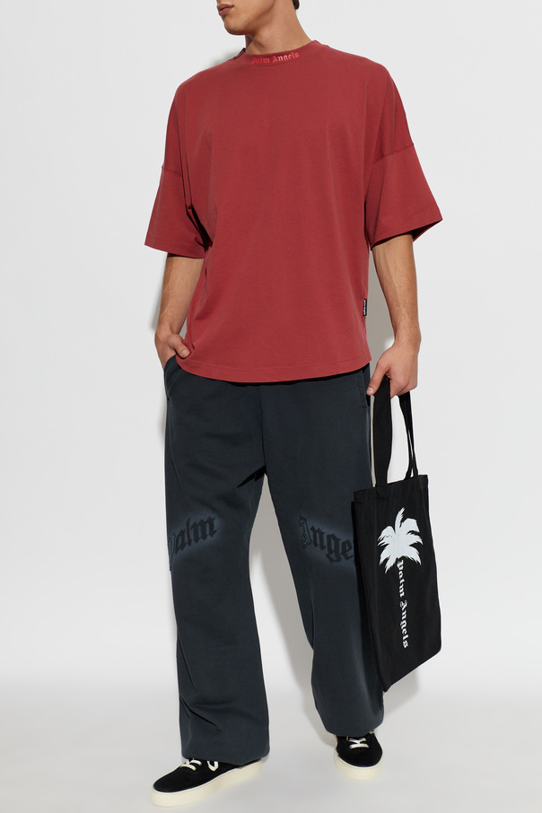 Palm Angels Red Palm Angels Logo T-shirt