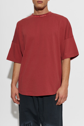 Palm Angels Red Palm Angels Logo T-shirt