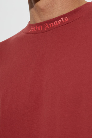 Palm Angels Red Palm Angels Logo T-shirt
