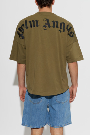 Palm Angels Palm Angels Khaki Green Logo T-shirt