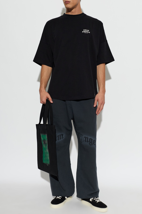 Palm Angels Black Logo T-shirt by Palm Angels