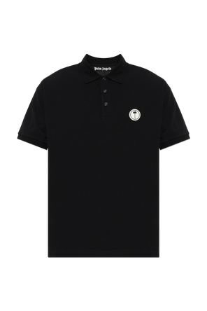 Cotton polo shirt with appliquéd logo