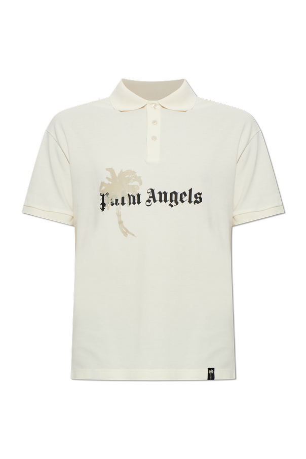 Printed cotton polo shirt od Palm Angels