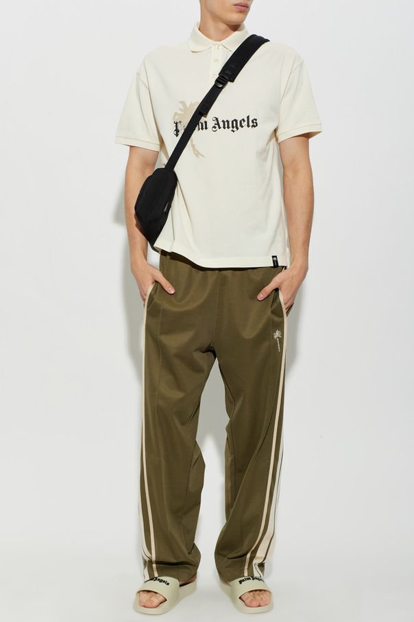 Palm Angels Polo de algodón con estampado