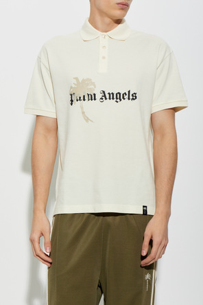 Palm Angels Polo de algodón con estampado