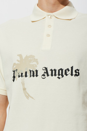 Palm Angels Polo de algodón con estampado