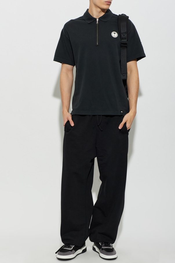 Palm Angels Baumwoll-Poloshirt mit aufgesticktem Logo