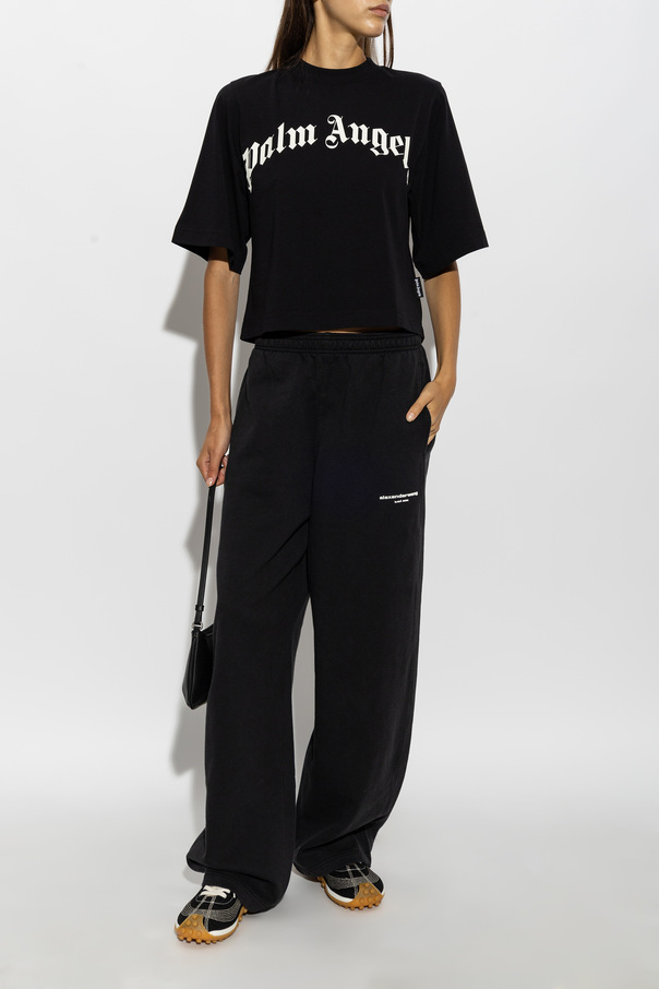Palm Angels Cotton T-shirt with printed logo