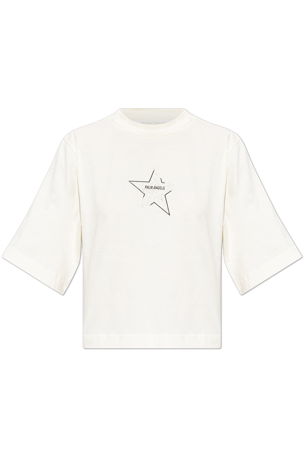 Cotton t-shirt with print od Palm Angels