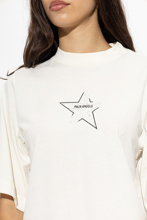 Palm Angels Памучна тениска с принт