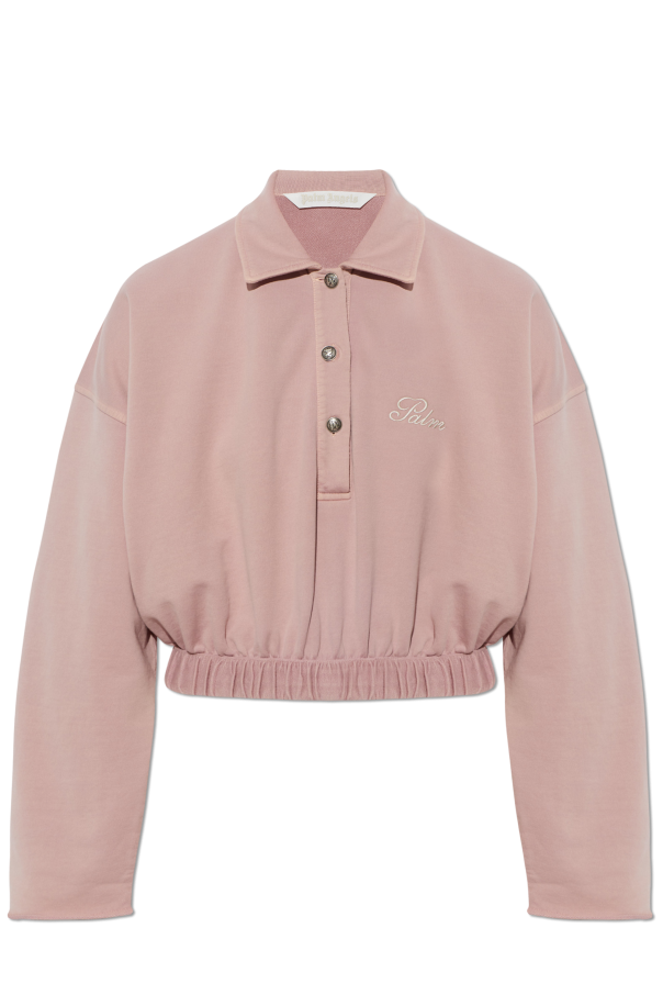 Cropped long-sleeve polo od Palm Angels