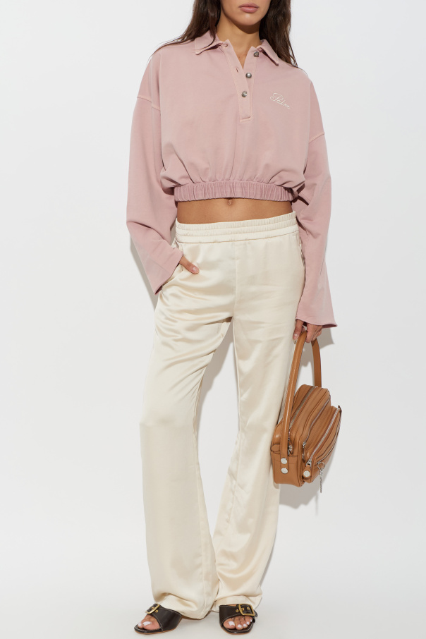 Palm Angels Cropped long-sleeve polo