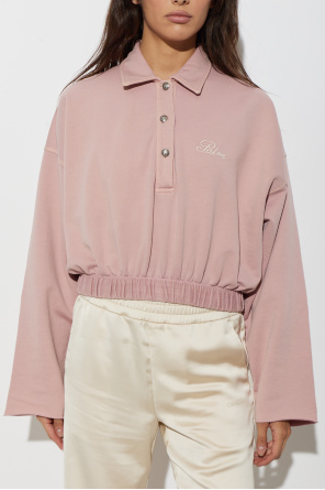 Palm Angels Cropped long-sleeve polo