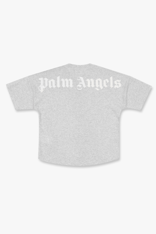 Palm Angels Kids cropped logo-print hoodie