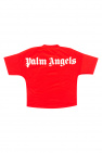 Palm Angels Kids T-shirt Cream with logo