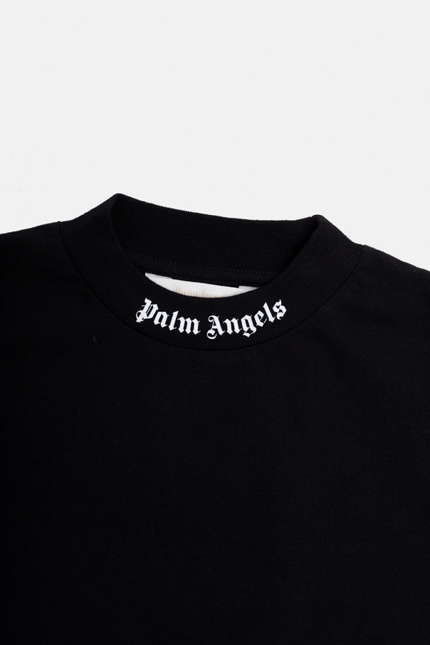 Palm Angels Kids Ruched Front Cropped T-Shirt