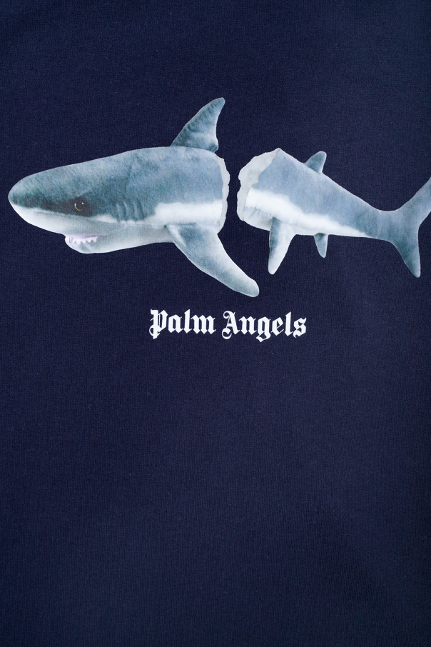 Palm Angels Kids Sport-T-Shirt mit langen Ärmeln und atmungsaktivem Stoff mit rundem Ausschnitt
