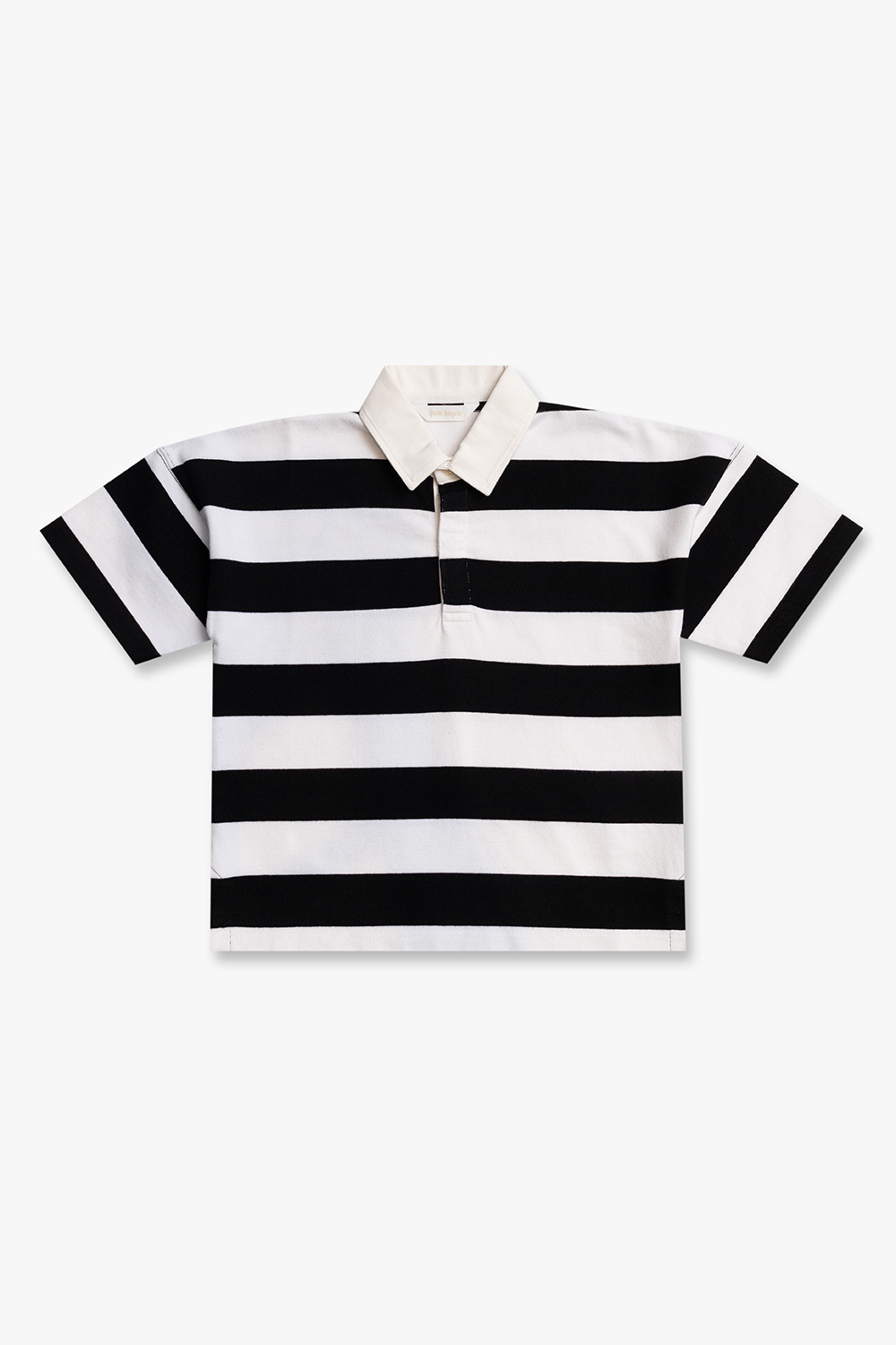 Palm Angels Kids polo panel Pony stripe-print polo panel shirt