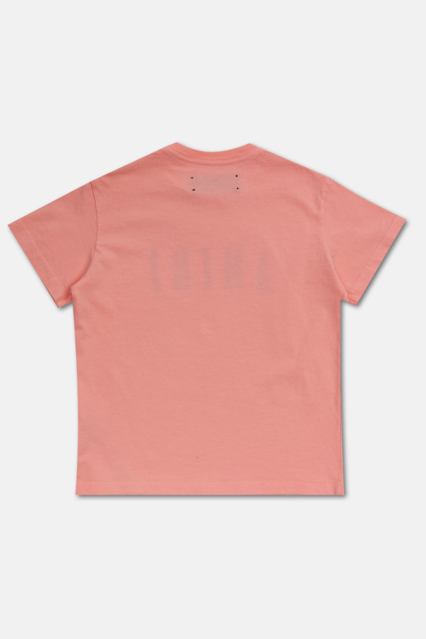 Amiri Kids Kiton logo-print round neck T-shirt Nero