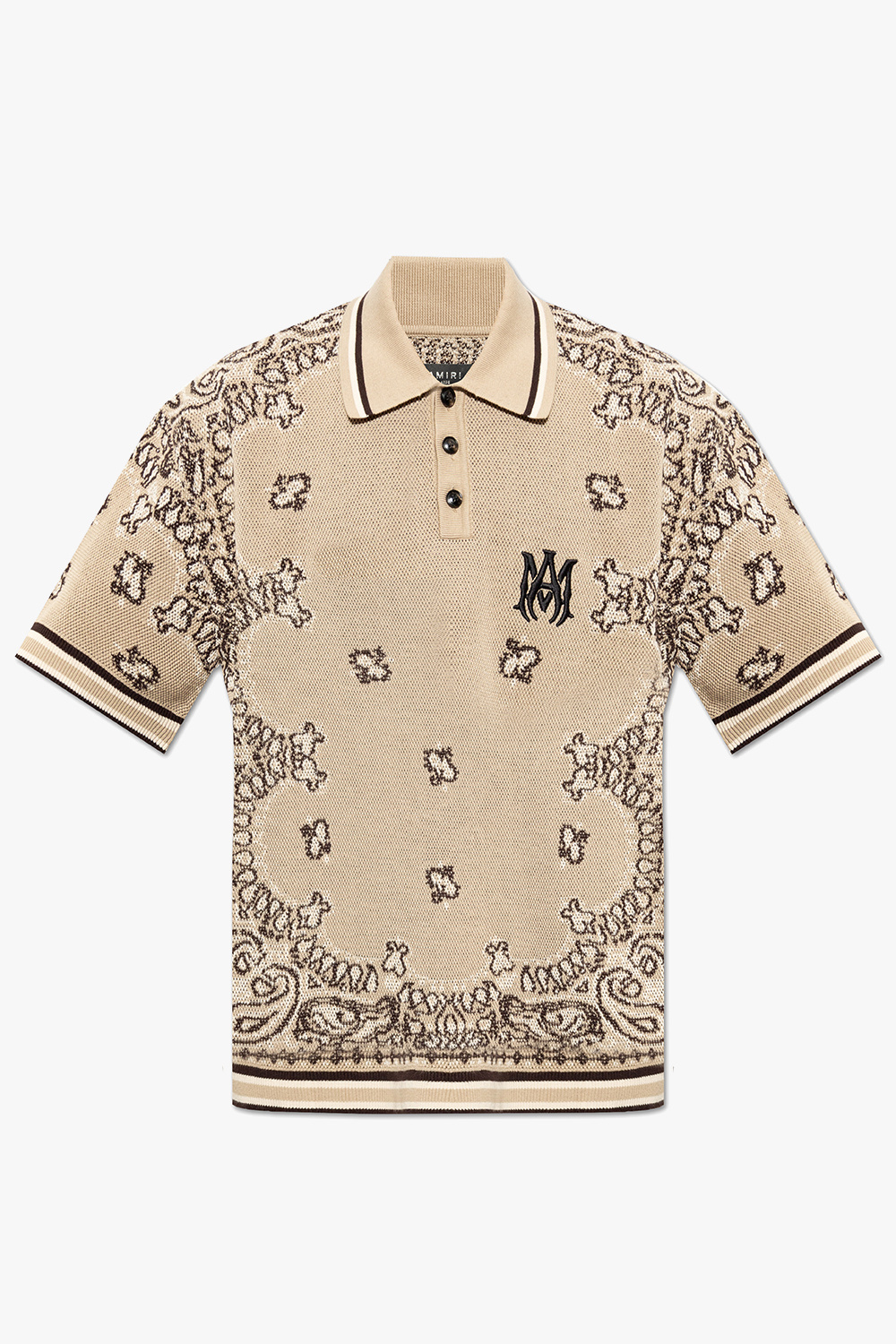 Amiri Paisley polo shirt