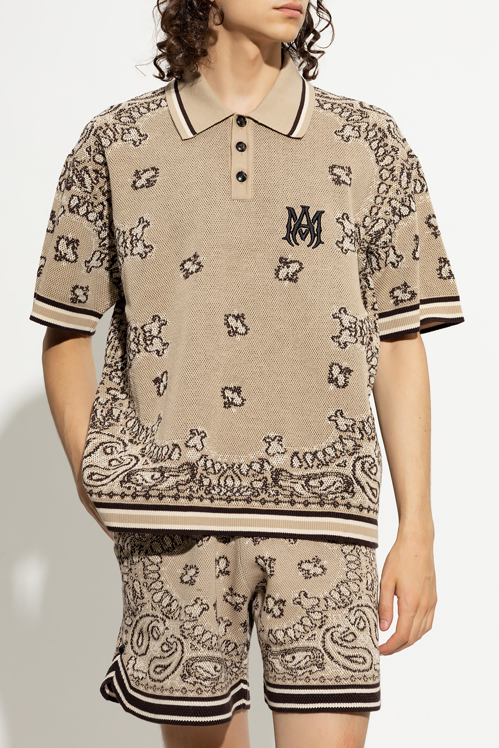 Amiri Paisley polo shirt