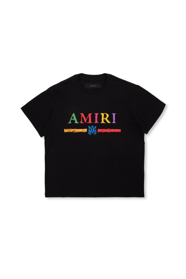 Amiri Kids New Look long sleeve sweatshirt with collar in blue