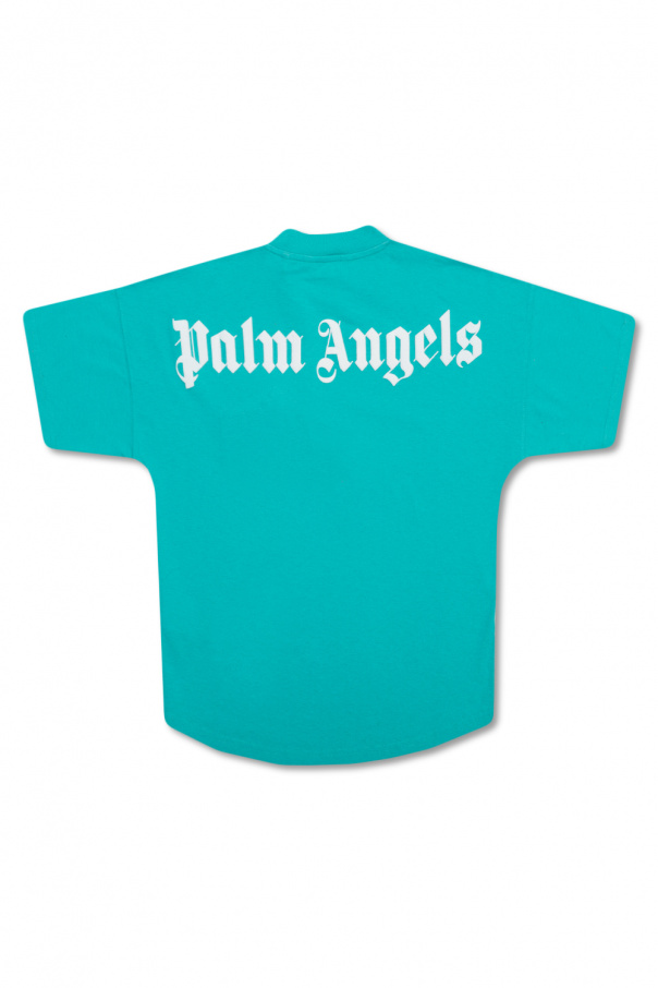 Palm Angels Kids short-sleeved V-neck T-shirt Nero