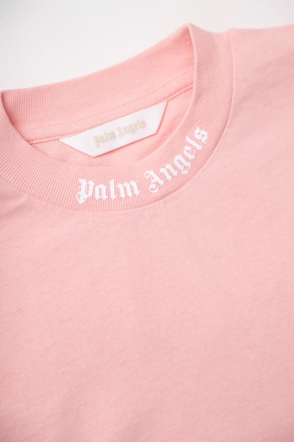 Palm Angels Kids Hollister short-sleeved ombre print shirt in pink