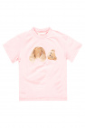 Kids teddy bear-print short-sleeved T-shirt Blue