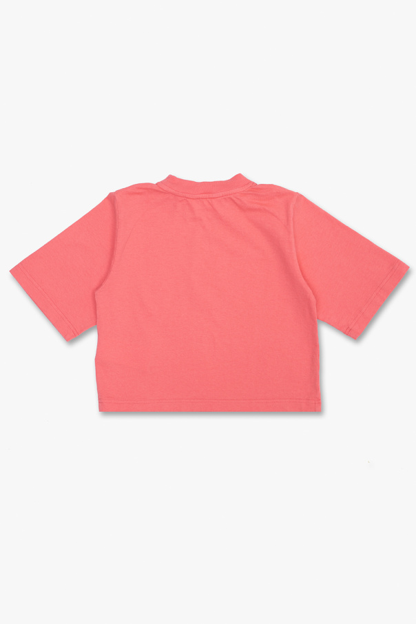Saint Laurent Leopard Print Vacation Shirt cinched-waist T-shirt with Pink
