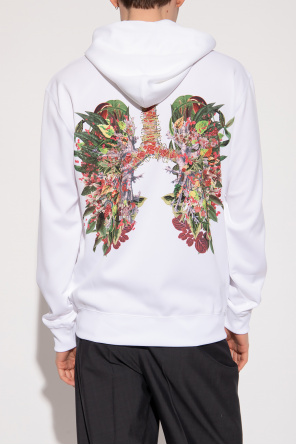 embroidered beaded skull zipped hoodie Printed hoodie