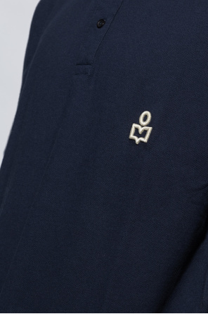 MARANT ‘Afko’ Black polo shirt with logo