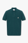 White cotton blend embroidered logo polo shirt from Stone Island