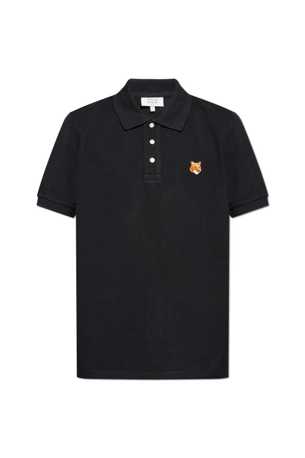 Polo with logo patch od Maison Kitsuné