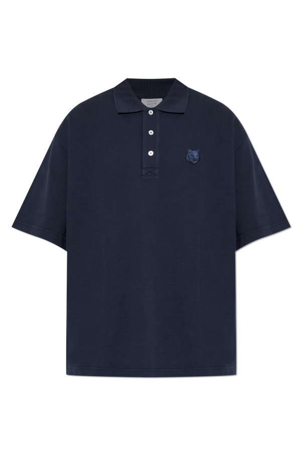 Polo with logo patch od Maison Kitsuné