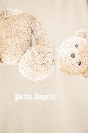 Palm Angels logo-embroidered cotton T-shirt Essentials Rosa