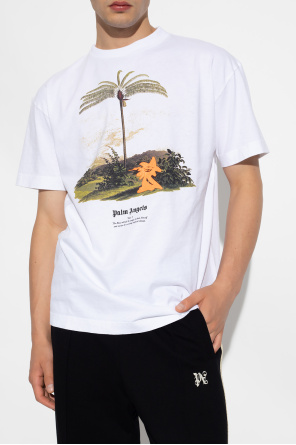 Palm Angels Balenciaga logo printed T-shirt