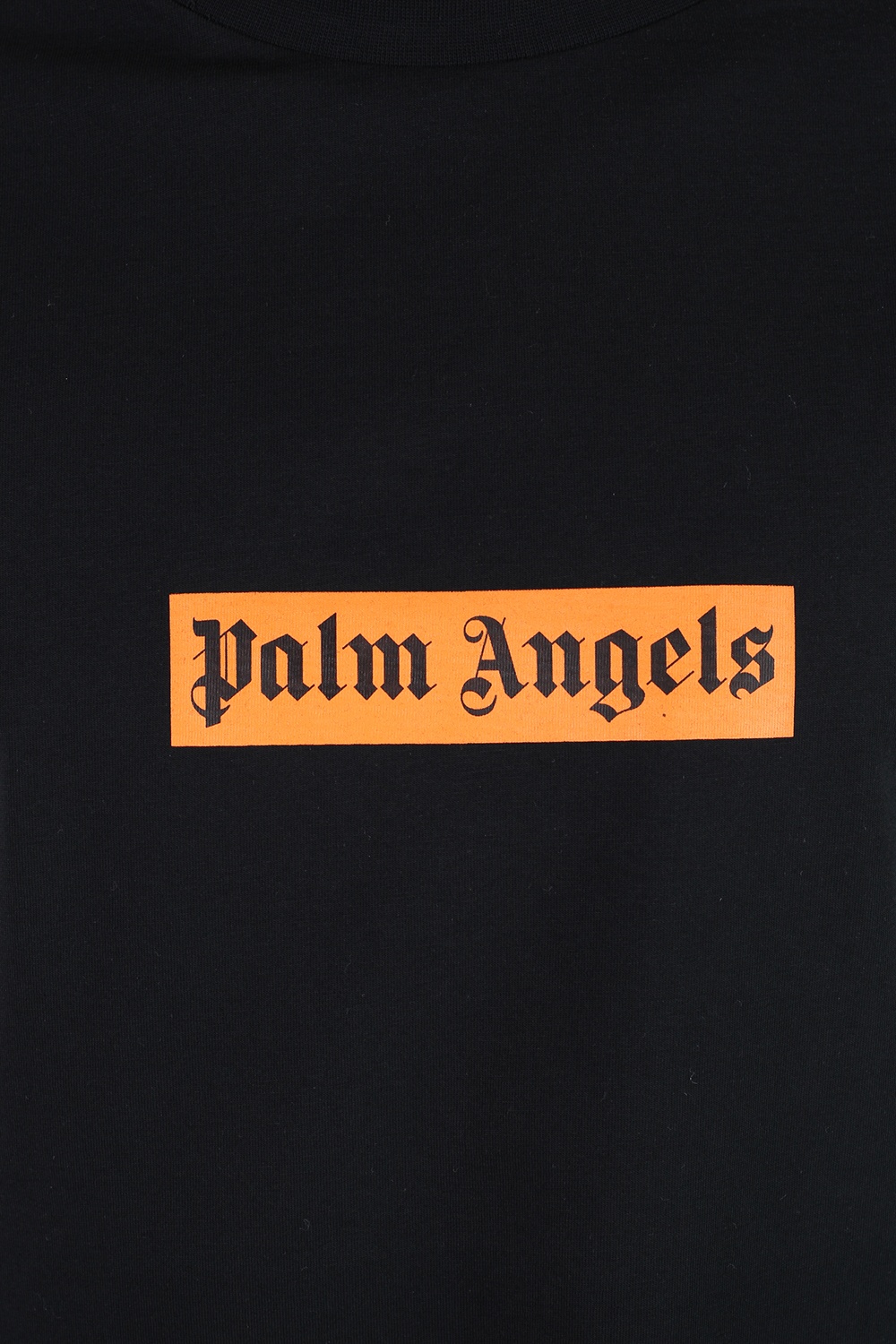 black and orange palm angels shirt