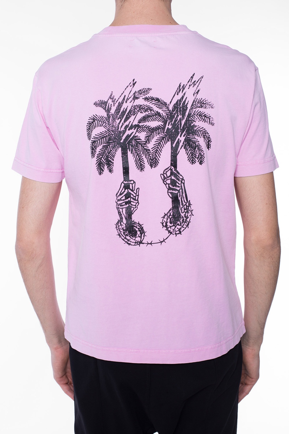 Purple T-shirt with logo Palm Angels - Vitkac TW