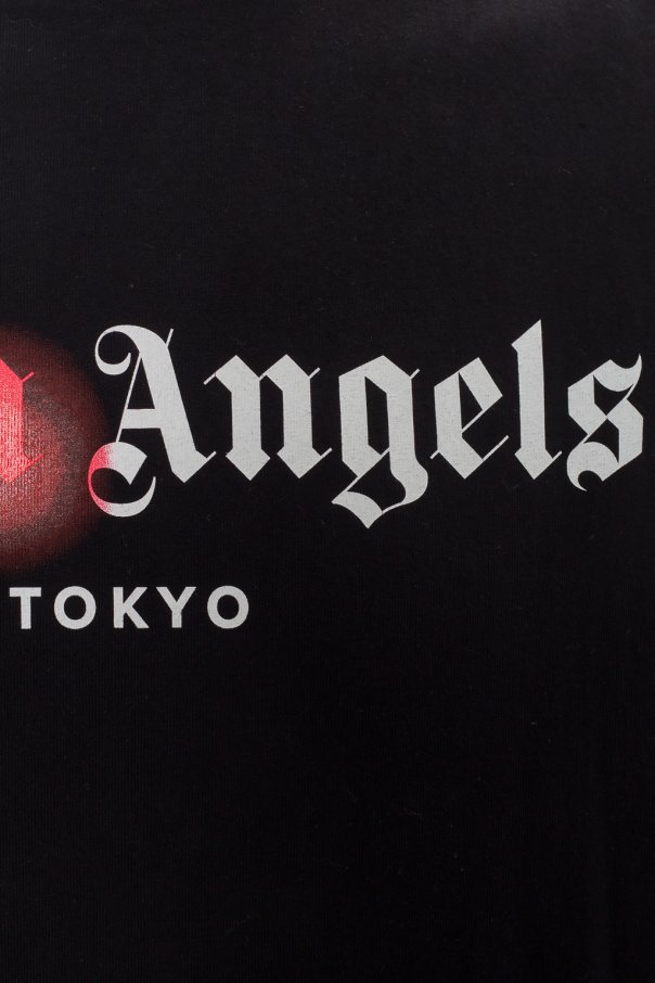 PALM ANGELS TOKYO RED PAINT SPRAY T-SHIRT