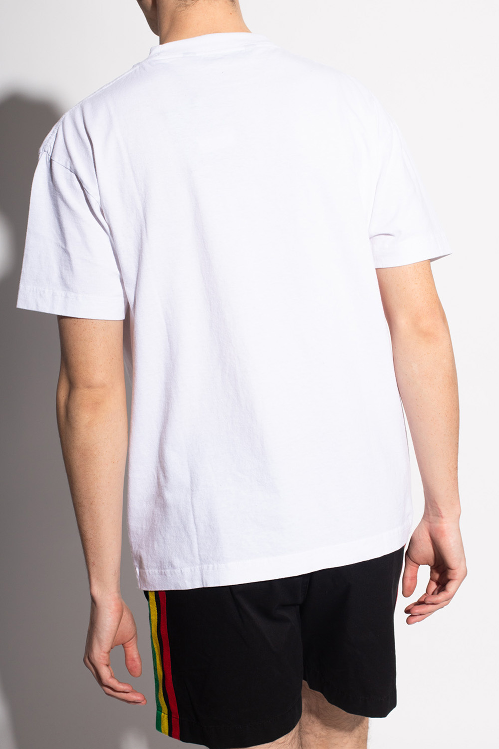 IetpShops | shirt logo Clothing Alpha T Met Sort Foil Angels Print Industries - | Palm T-shirt - Mouwen Korte with Men\'s Basic