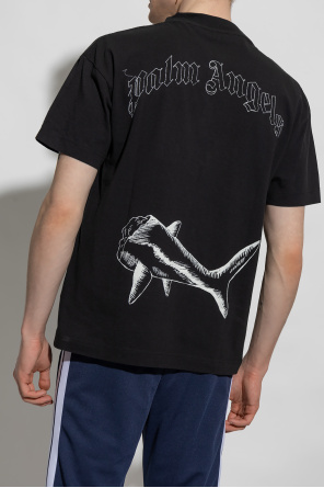 Palm Angels Topman Sweatshirt preto i grå med 'Club House'-print