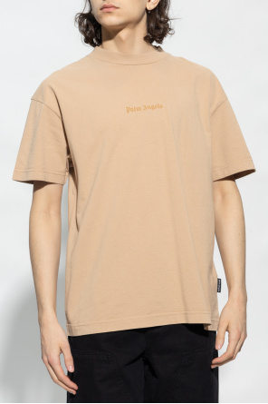 Palm Angels T-shirt Tan with logo