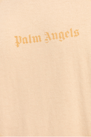 Palm Angels T-shirt Tan with logo