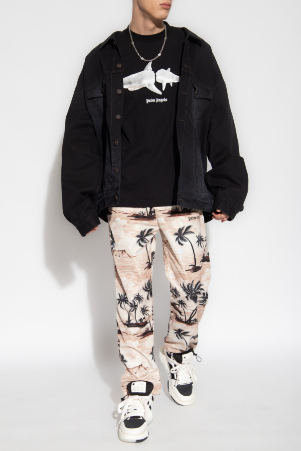 Palm Angels T-shirt puffer with logo