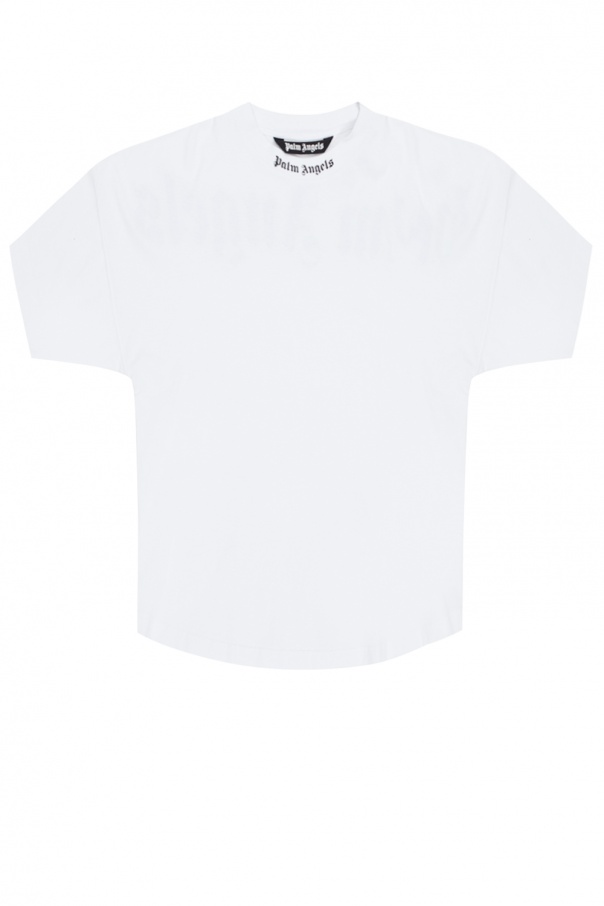 White T-shirt with logo Palm Angels - Vitkac HK