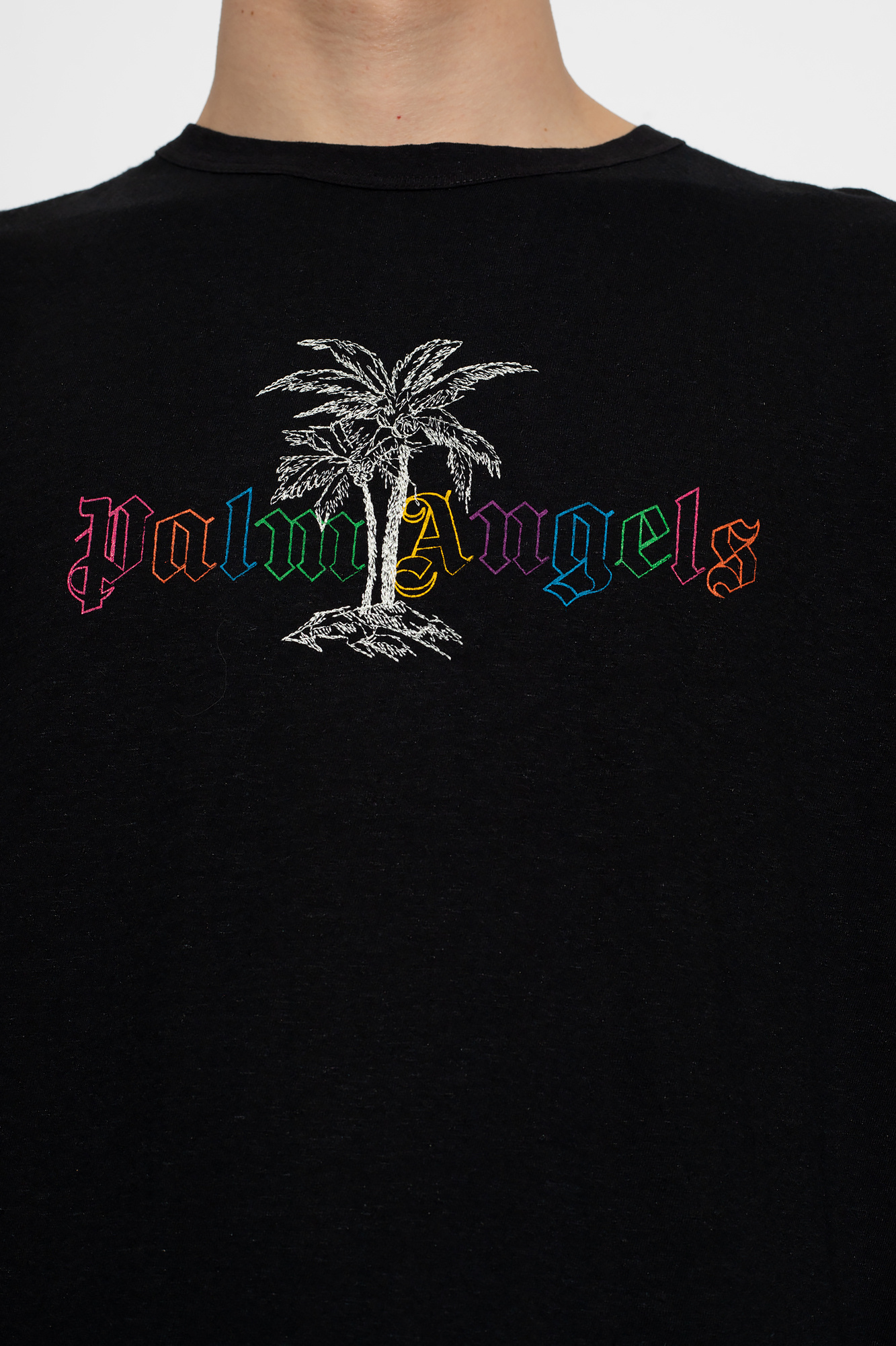 Palm Angels Logo-embroidered T-shirt