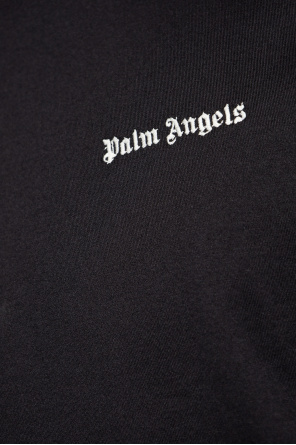 Palm Angels Stars Flocked Terry V-Neck Sweatshirt